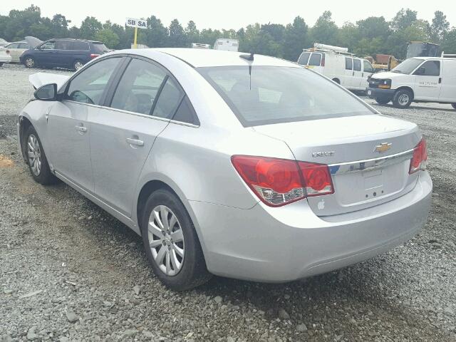 1G1PD5SH4B7197986 - 2011 CHEVROLET CRUZE LS SILVER photo 3