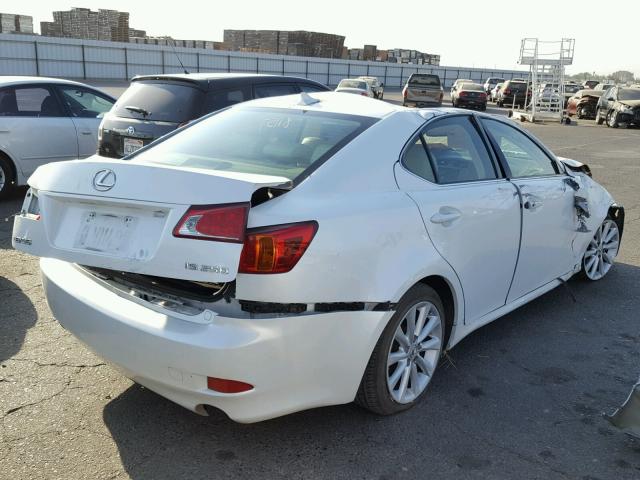 JTHBF5C28A2096384 - 2010 LEXUS IS 250 WHITE photo 4