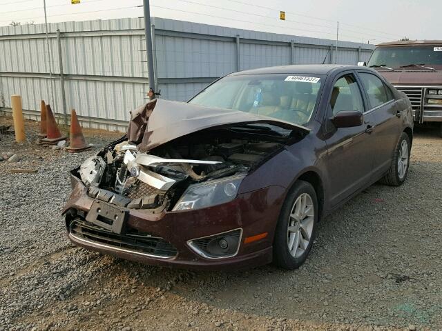 3FAHP0JG1BR286377 - 2011 FORD FUSION MAROON photo 2