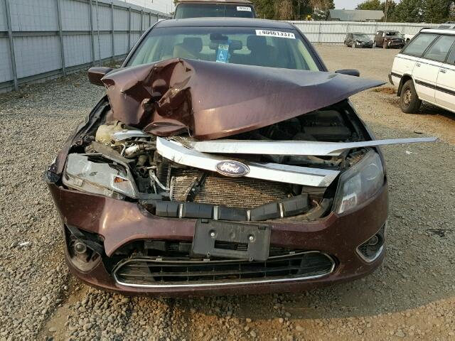 3FAHP0JG1BR286377 - 2011 FORD FUSION MAROON photo 9