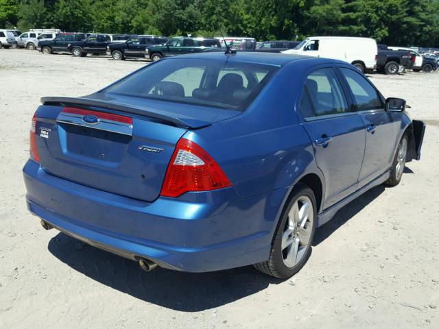 3FAHP0KC4AR206564 - 2010 FORD FUSION SPO BLUE photo 4