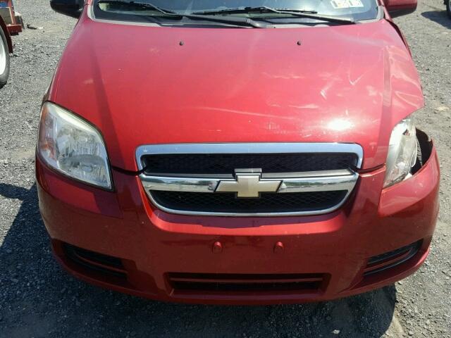 KL1TD5DE8BB159366 - 2011 CHEVROLET AVEO LS RED photo 7