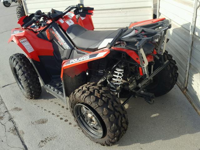 4XASVA854FA215777 - 2015 POLARIS SCRAMBLER RED photo 3