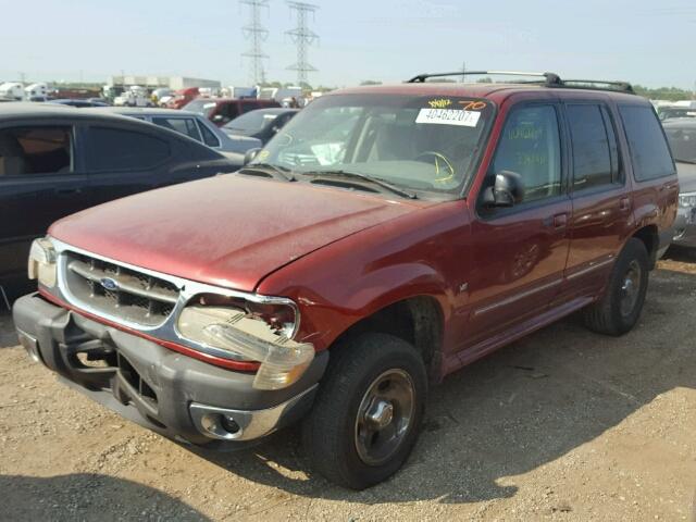 1FMZU63P6YZC64530 - 2000 FORD EXPLORER X RED photo 2