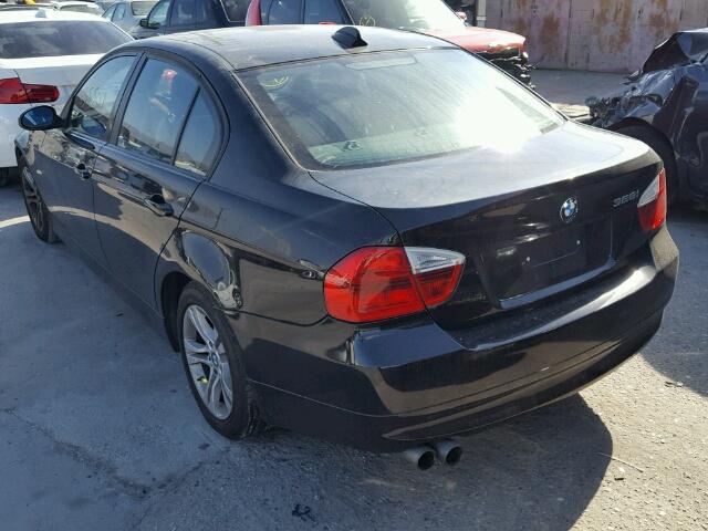 WBAVA33598K053675 - 2008 BMW 328 BLACK photo 3