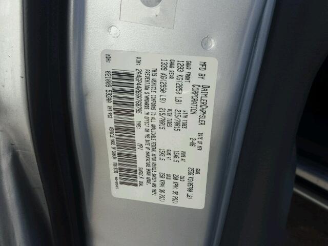 2A4GP44R86R768795 - 2006 CHRYSLER TOWN & COU SILVER photo 10