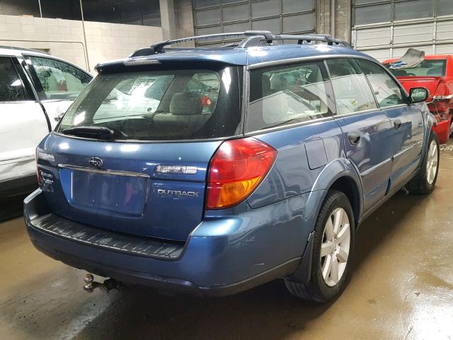 4S4BP61C277300054 - 2007 SUBARU LEGACY OUT BLUE photo 4