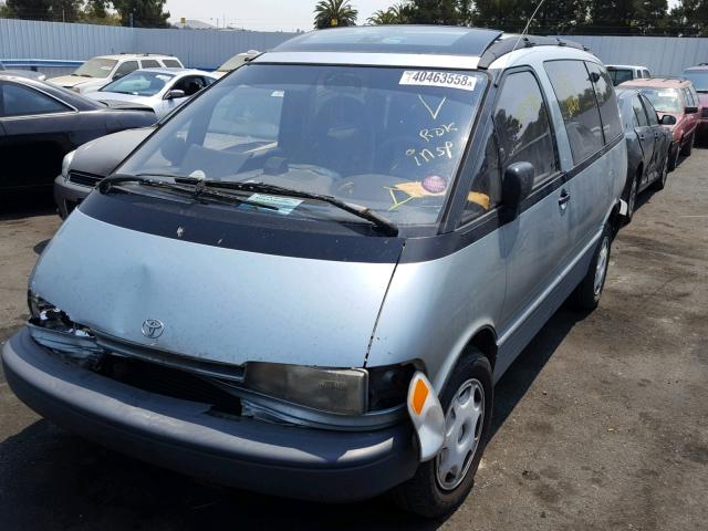 JT3AC12R6M0011026 - 1991 TOYOTA PREVIA LE BLUE photo 2