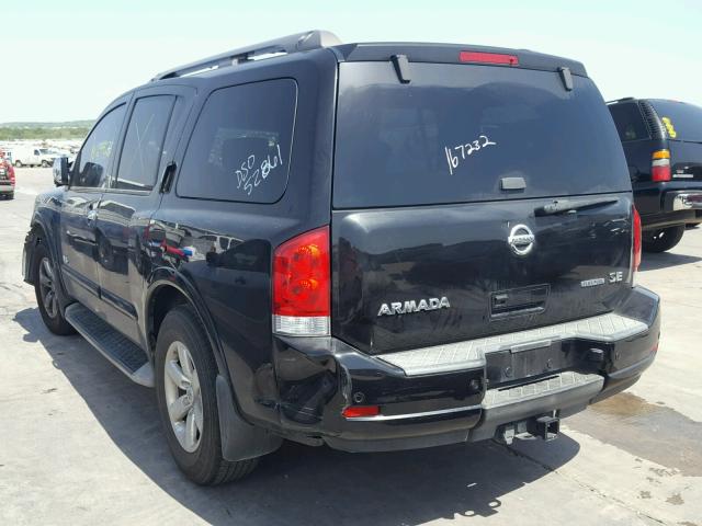 5N1BA08D28N627046 - 2008 NISSAN ARMADA SE BLACK photo 3