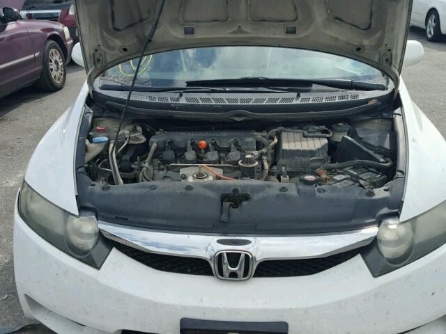 2HGFA16599H548010 - 2009 HONDA CIVIC LX WHITE photo 7