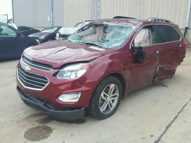 2GNALDEK6H1529537 - 2017 CHEVROLET EQUINOX PR MAROON photo 2