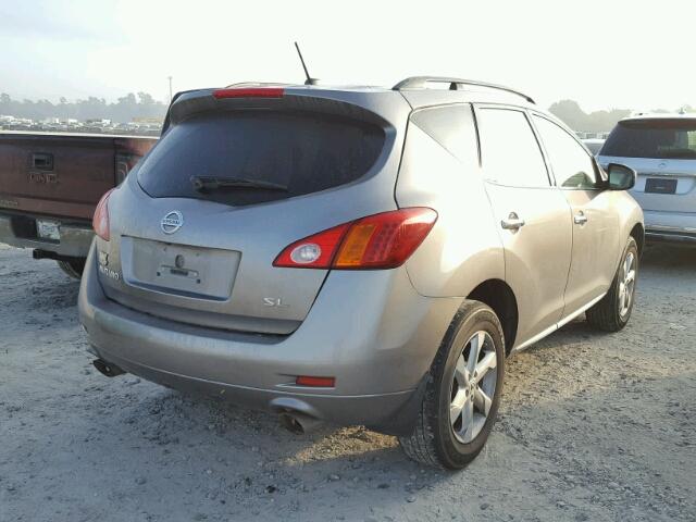 JN8AZ18U99W018289 - 2009 NISSAN MURANO S GRAY photo 4