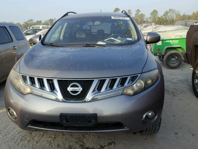 JN8AZ18U99W018289 - 2009 NISSAN MURANO S GRAY photo 9