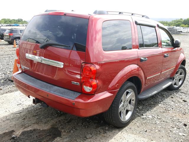 1D8HB58297F579532 - 2007 DODGE DURANGO LI RED photo 4