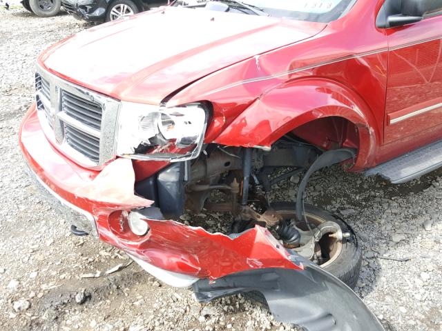 1D8HB58297F579532 - 2007 DODGE DURANGO LI RED photo 9