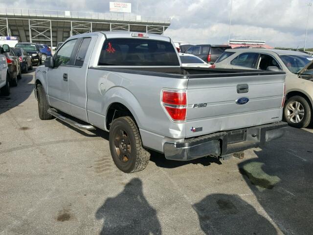 1FTFX1CF5CKE32572 - 2012 FORD F150 SUPER SILVER photo 3