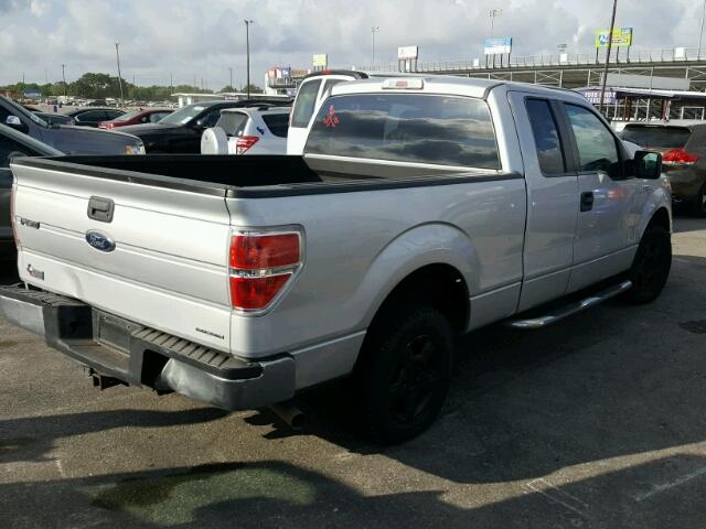 1FTFX1CF5CKE32572 - 2012 FORD F150 SUPER SILVER photo 4