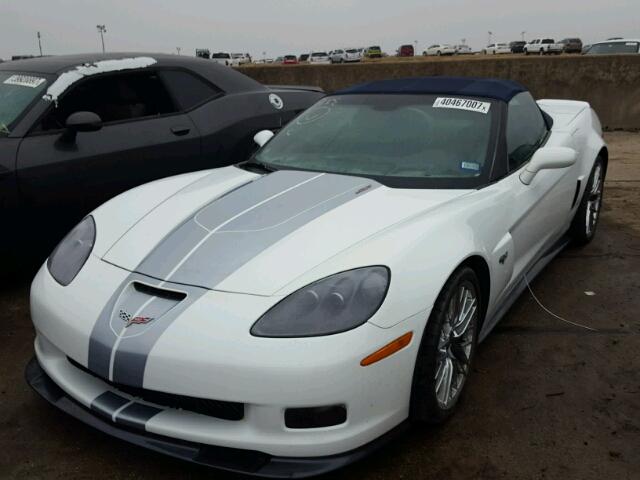 1G1Y73DEXD5701278 - 2013 CHEVROLET CORVETTE WHITE photo 2