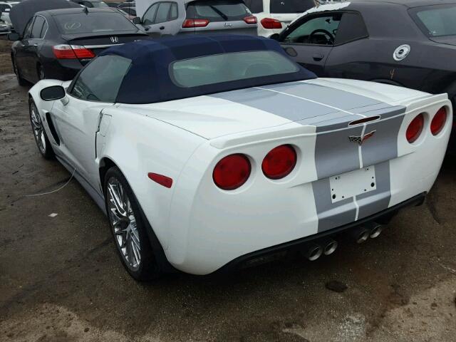 1G1Y73DEXD5701278 - 2013 CHEVROLET CORVETTE WHITE photo 3