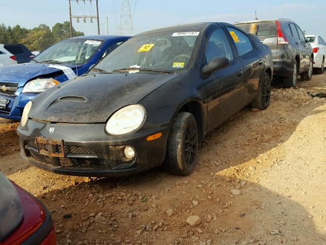 1B3AS56C75D239608 - 2005 DODGE NEON SXT BLACK photo 2