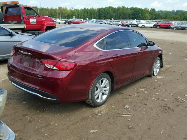 1C3CCCAB4FN571559 - 2015 CHRYSLER 200 LIMITE MAROON photo 4