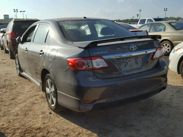 2T1BU4EE7BC750688 - 2011 TOYOTA COROLLA BA BLACK photo 3