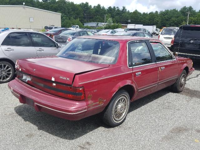 1G4AG55M3S6444106 - 1995 BUICK CENTURY SP RED photo 4