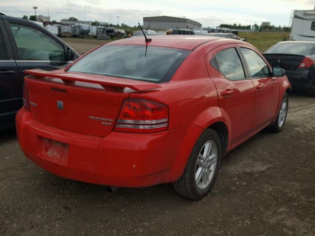 1B3LC56B89N535394 - 2009 DODGE AVENGER SX RED photo 4