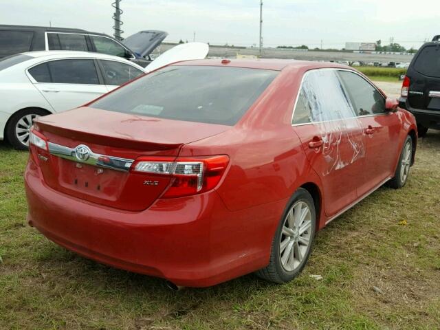 4T4BF1FK6CR160985 - 2012 TOYOTA CAMRY BASE RED photo 4