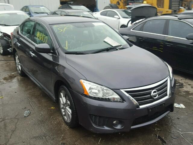 3N1AB7AP4EY262235 - 2014 NISSAN SENTRA S GRAY photo 1