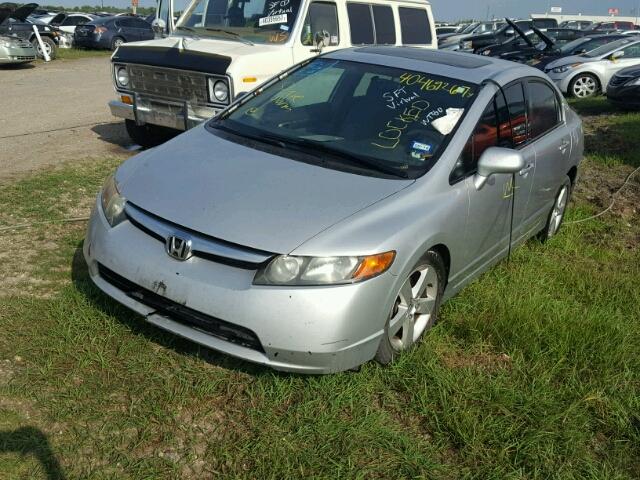 1HGFA16896L135349 - 2006 HONDA CIVIC EX SILVER photo 2