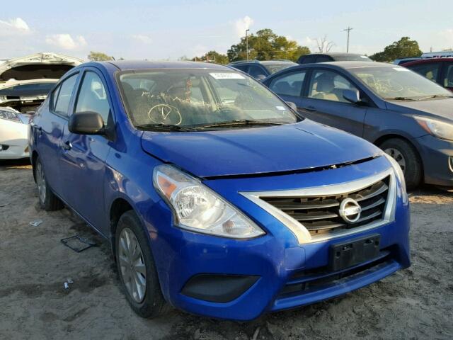 3N1CN7AP0FL913746 - 2015 NISSAN VERSA S BLUE photo 1