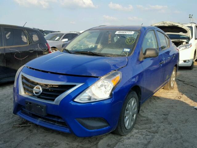 3N1CN7AP0FL913746 - 2015 NISSAN VERSA S BLUE photo 2