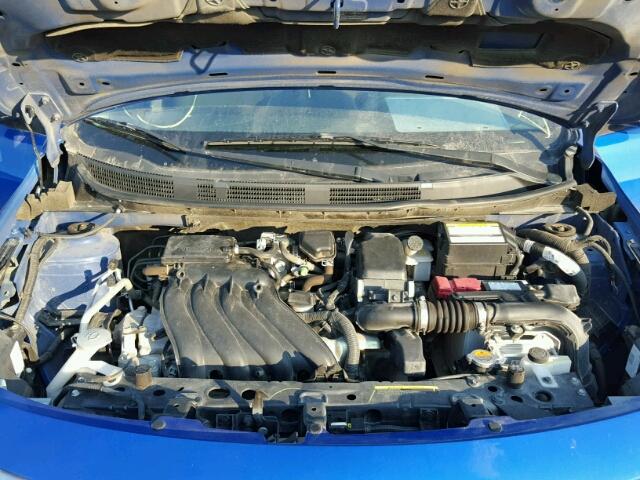 3N1CN7AP0FL913746 - 2015 NISSAN VERSA S BLUE photo 7