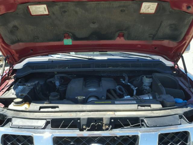 1N6AA07B84N555907 - 2004 NISSAN TITAN XE RED photo 7