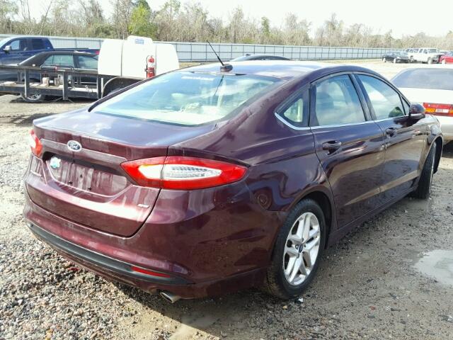 3FA6P0H70DR107651 - 2013 FORD FUSION SE PURPLE photo 4