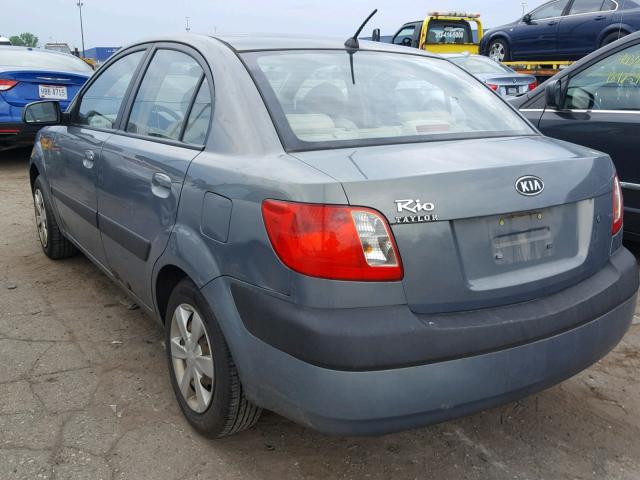 KNADE123X66043845 - 2006 KIA RIO GRAY photo 3