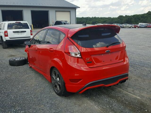 3FADP4GX1EM199285 - 2014 FORD FIESTA ST RED photo 3