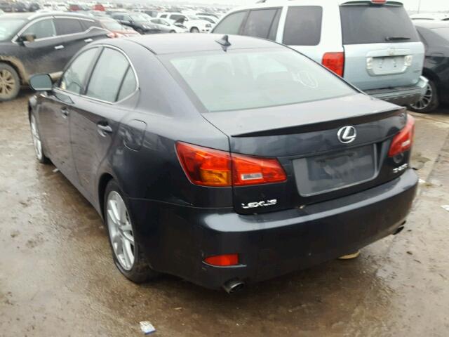 JTHBK262875035131 - 2007 LEXUS IS 250 GREEN photo 3