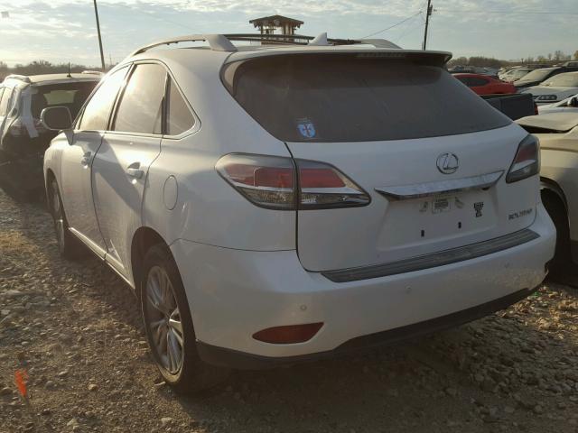 2T2ZK1BA6EC135845 - 2014 LEXUS RX 350 WHITE photo 3