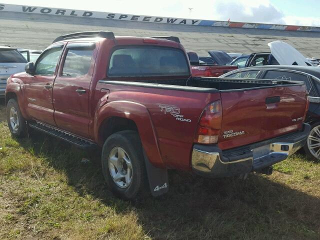 5TELU42N97Z373226 - 2007 TOYOTA TACOMA DOU RED photo 3