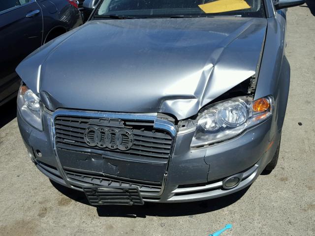 WAUKH78E06A164830 - 2006 AUDI A4 3.2 AVA GRAY photo 7