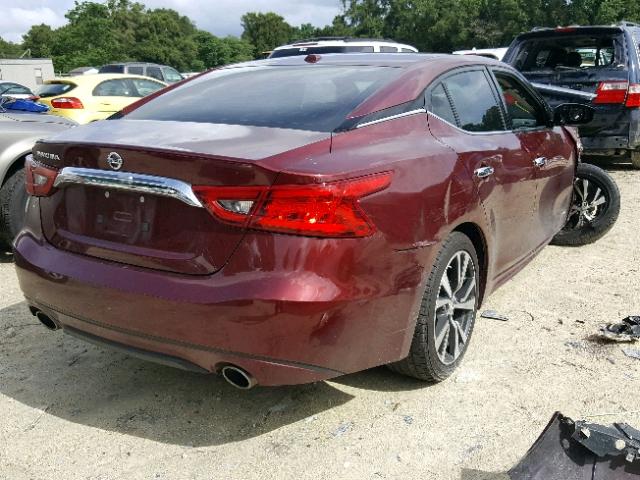 1N4AA6AP6GC430811 - 2016 NISSAN MAXIMA 3.5 BURGUNDY photo 4