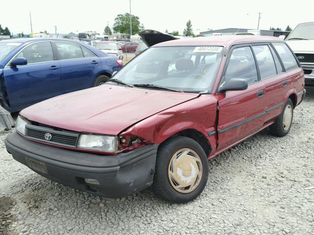 JT2AE94K6M3482377 - 1991 TOYOTA COROLLA DL RED photo 2