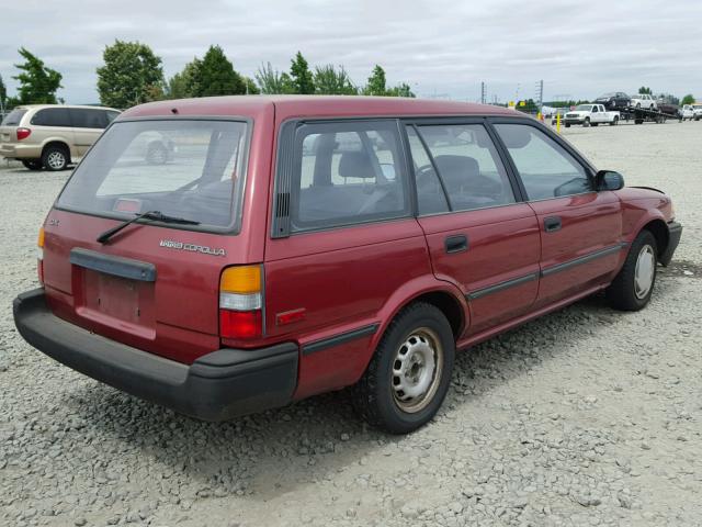 JT2AE94K6M3482377 - 1991 TOYOTA COROLLA DL RED photo 4