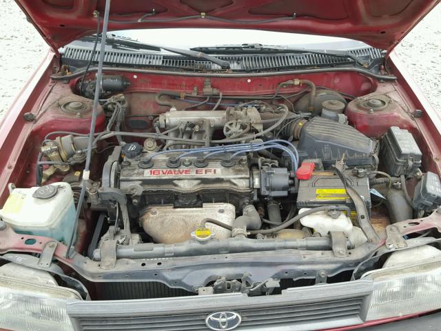 JT2AE94K6M3482377 - 1991 TOYOTA COROLLA DL RED photo 7