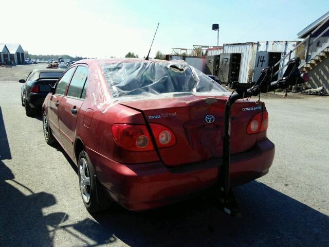 2T1BR32E86C563725 - 2006 TOYOTA COROLLA RED photo 3