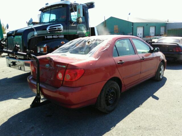 2T1BR32E86C563725 - 2006 TOYOTA COROLLA RED photo 4