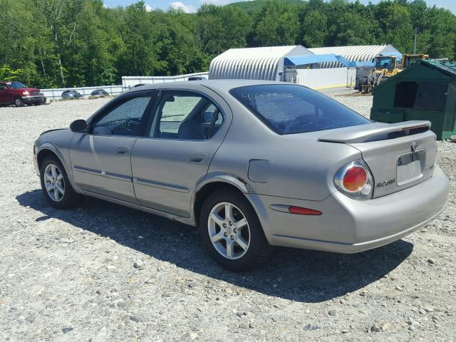 JN1CA31D01T831918 - 2001 NISSAN MAXIMA GXE GRAY photo 3