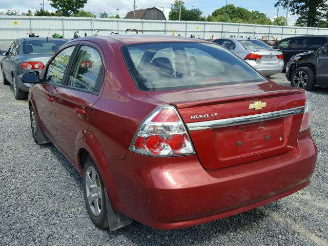 KL1TD5DE4BB215500 - 2011 CHEVROLET AVEO LS RED photo 3